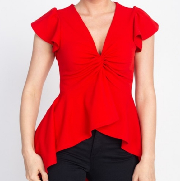 Red Tunic Top❤ - Picture 3 of 4